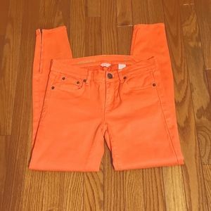 😍 TRENDY J. CREW ANKLE TOOTHPICK ZIPPERED LEG JEGGINGS JEANS SZ 26 EUC